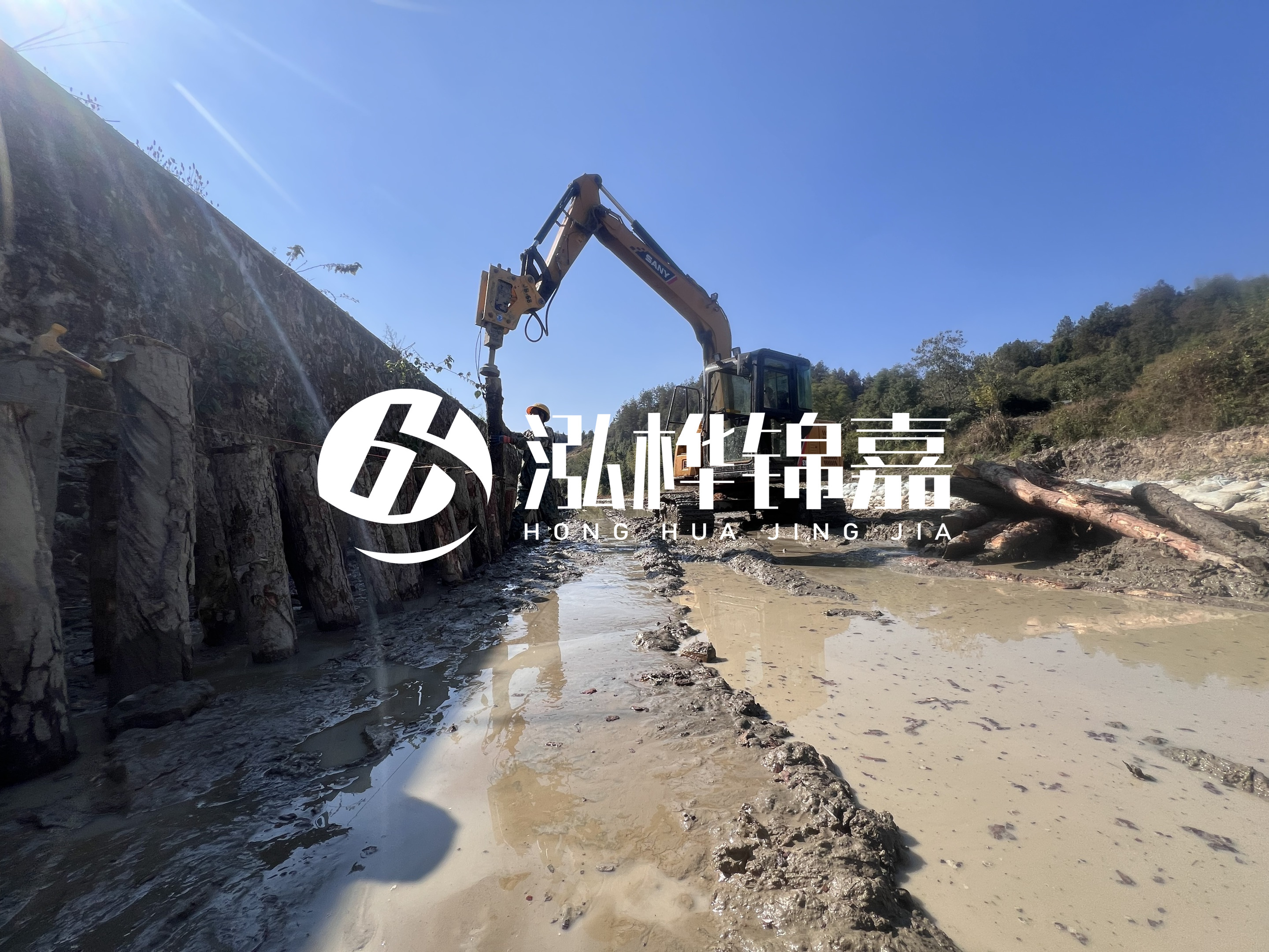 河里打樁起什么作用-河道里打木樁好還是水泥樁好？