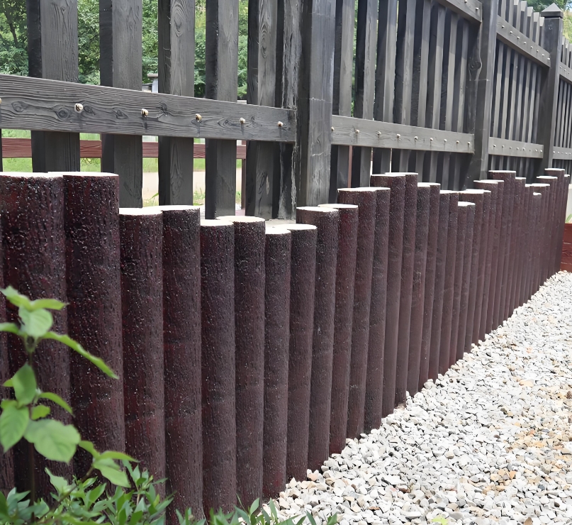 水泥樁批發(fā)廠家泓樺錦嘉-水泥仿木樁的耐久性比實木樁好嗎？